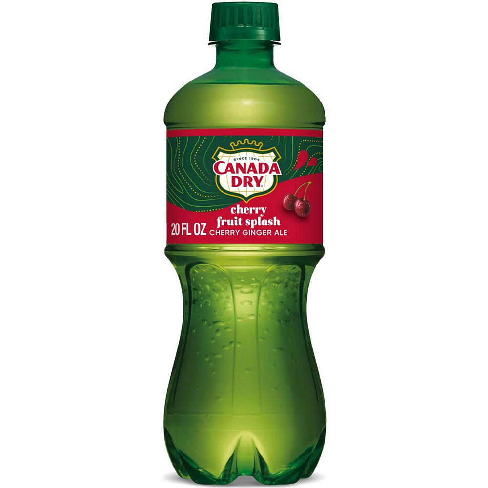 Canada Dry Fruit Splash Cherry Ginger Ale Soda, 20 oz