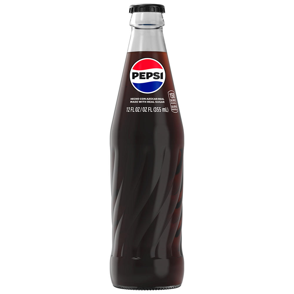 Pepsi Real Sugar Glass Bottle, 12 oz