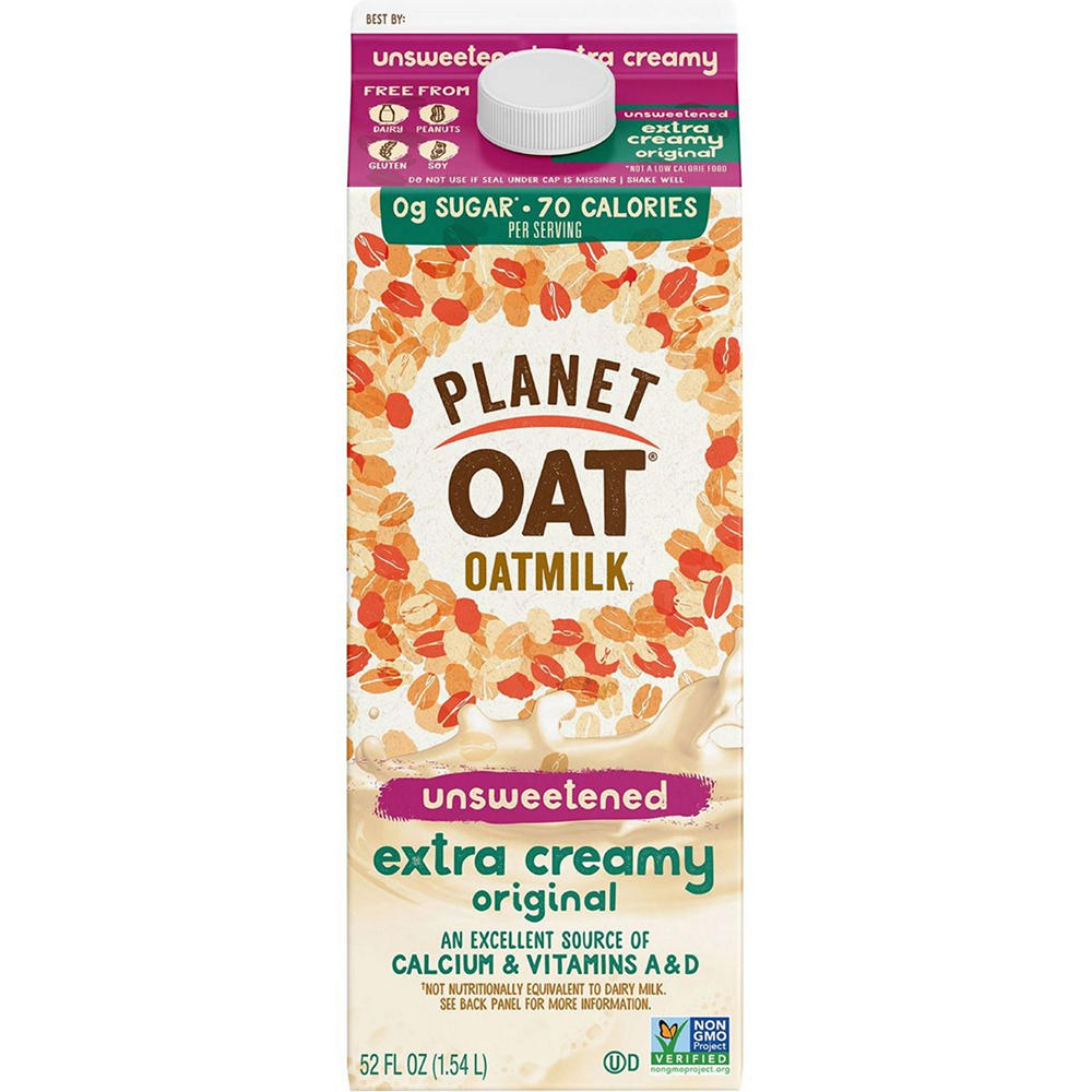 Planet Oat Extra Creamy Original Unsweetened Oat Milk, 52 oz