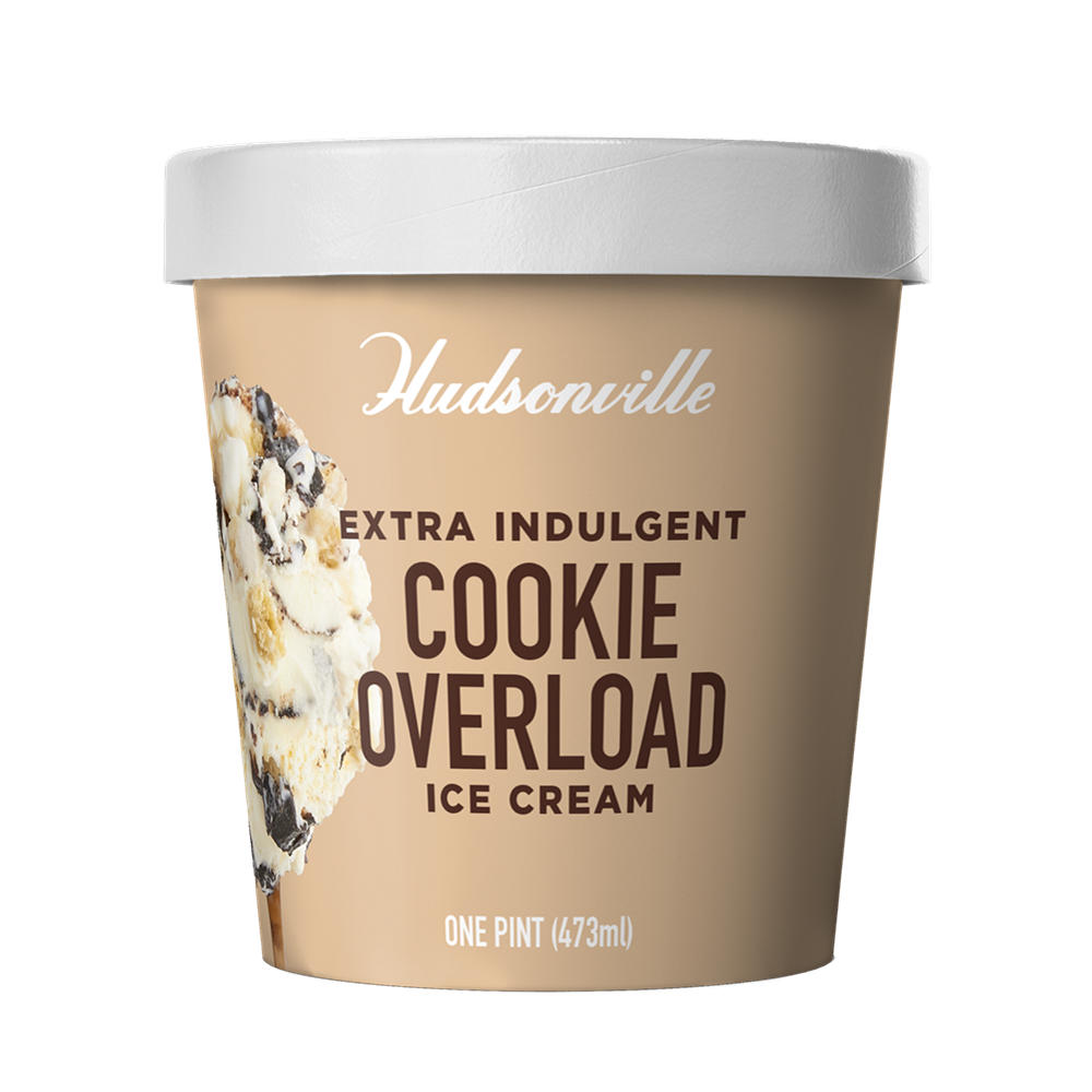 Hudsonville Cookie Overload Ice Cream, 1 pt