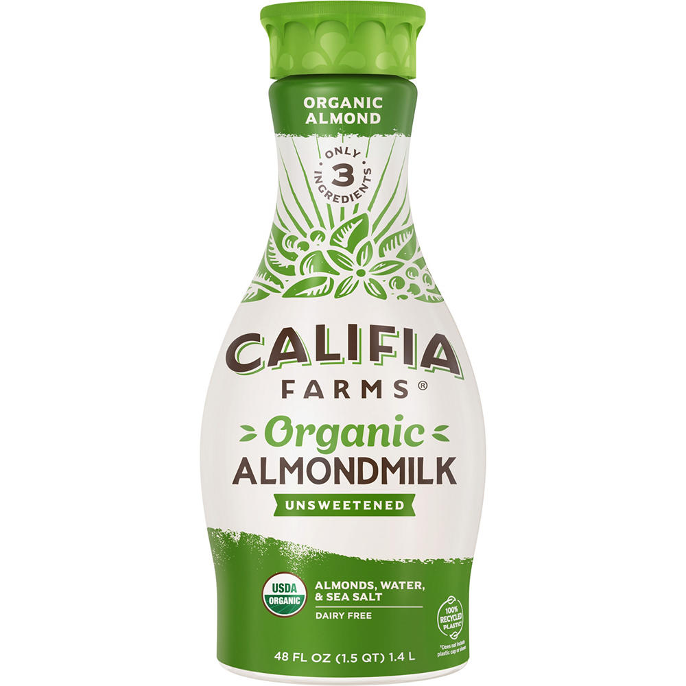 Califia Farms Dairy Free Organic Unsweetened Almond Milk, 48 oz