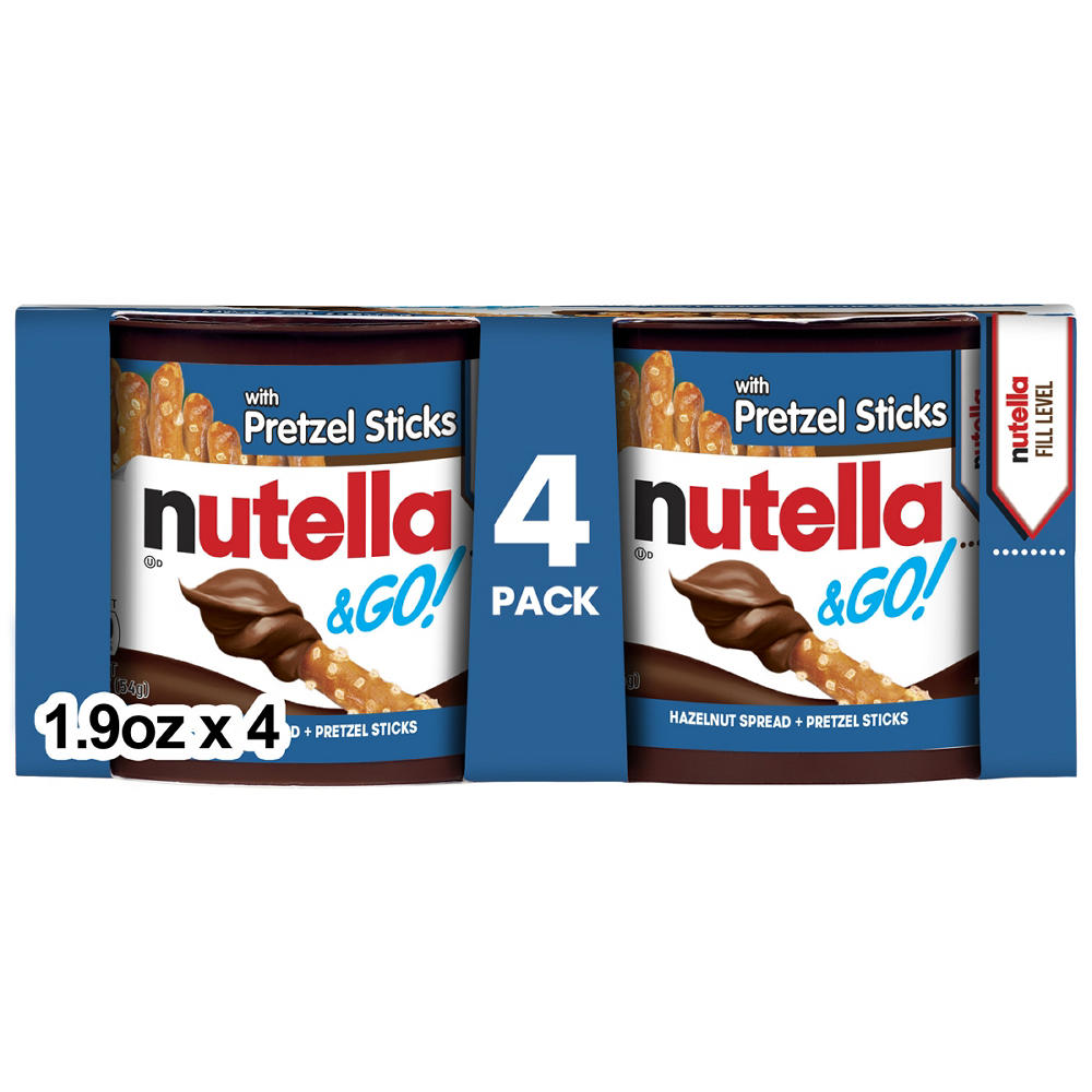 Nutella & Go! Hazelnut Spread + Pretzel Sticks Snack Packs, 4 pk