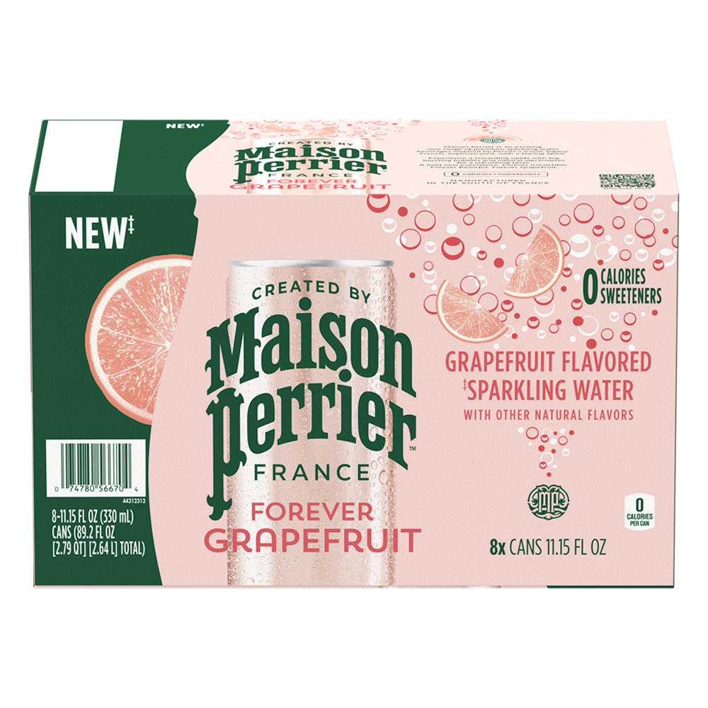 Maison Perrier Forever Grapefruit Sparkling Water 8 pk Cans, 11 oz