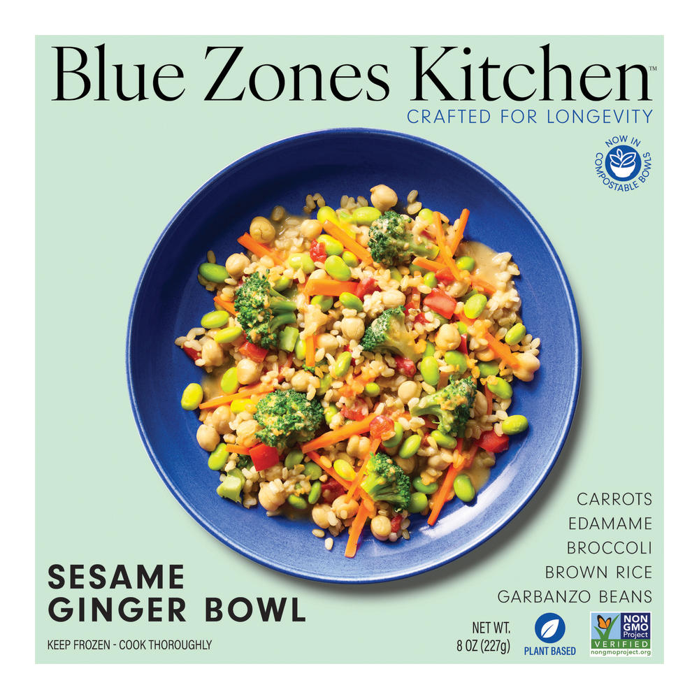 Blue Zones Kitchen Sesame Ginger Bowl Frozen Meal, 8 oz