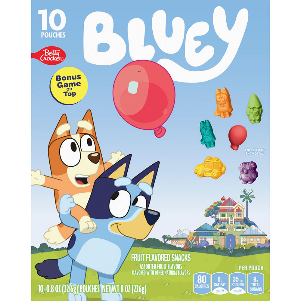 Betty Crocker Bluey Fruit Snacks, 10 ct
