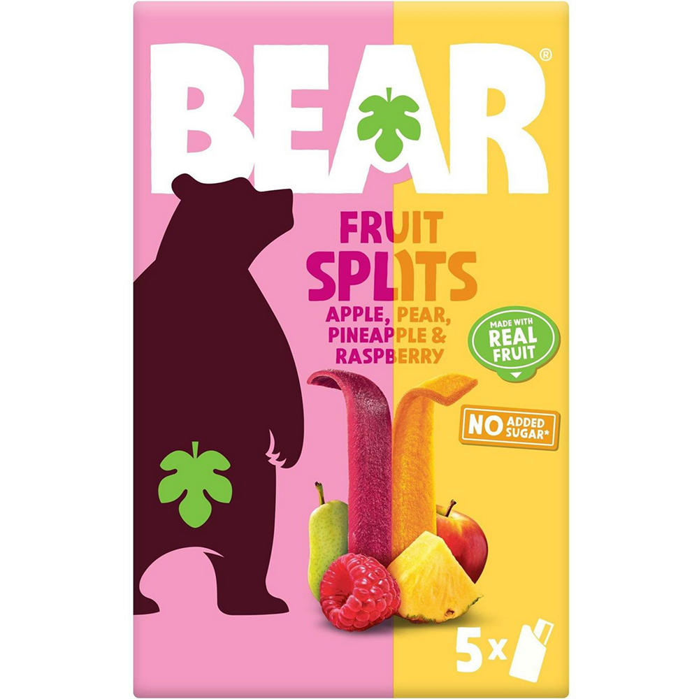 Bear Fruit Splits - Raspberry & Pineapple, 5 ct