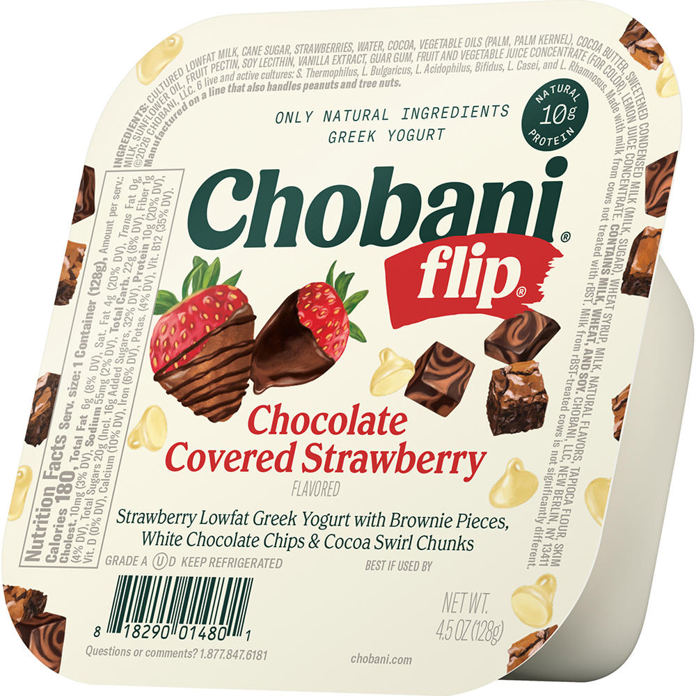 Chobani Flip Low-Fat Greek Yogurt  - Chocolate Covered Strawberry, 4.5 oz