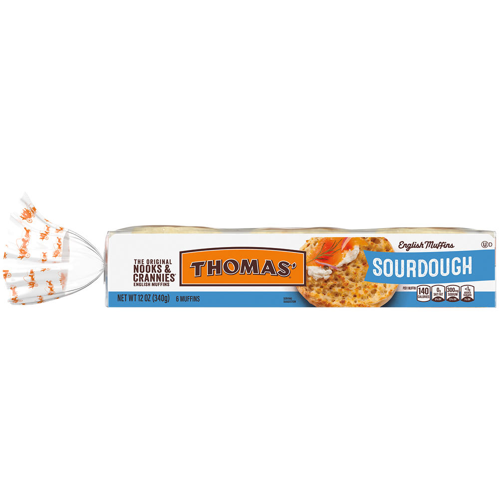 Thomas' Sourdough English Muffins, 6 ct