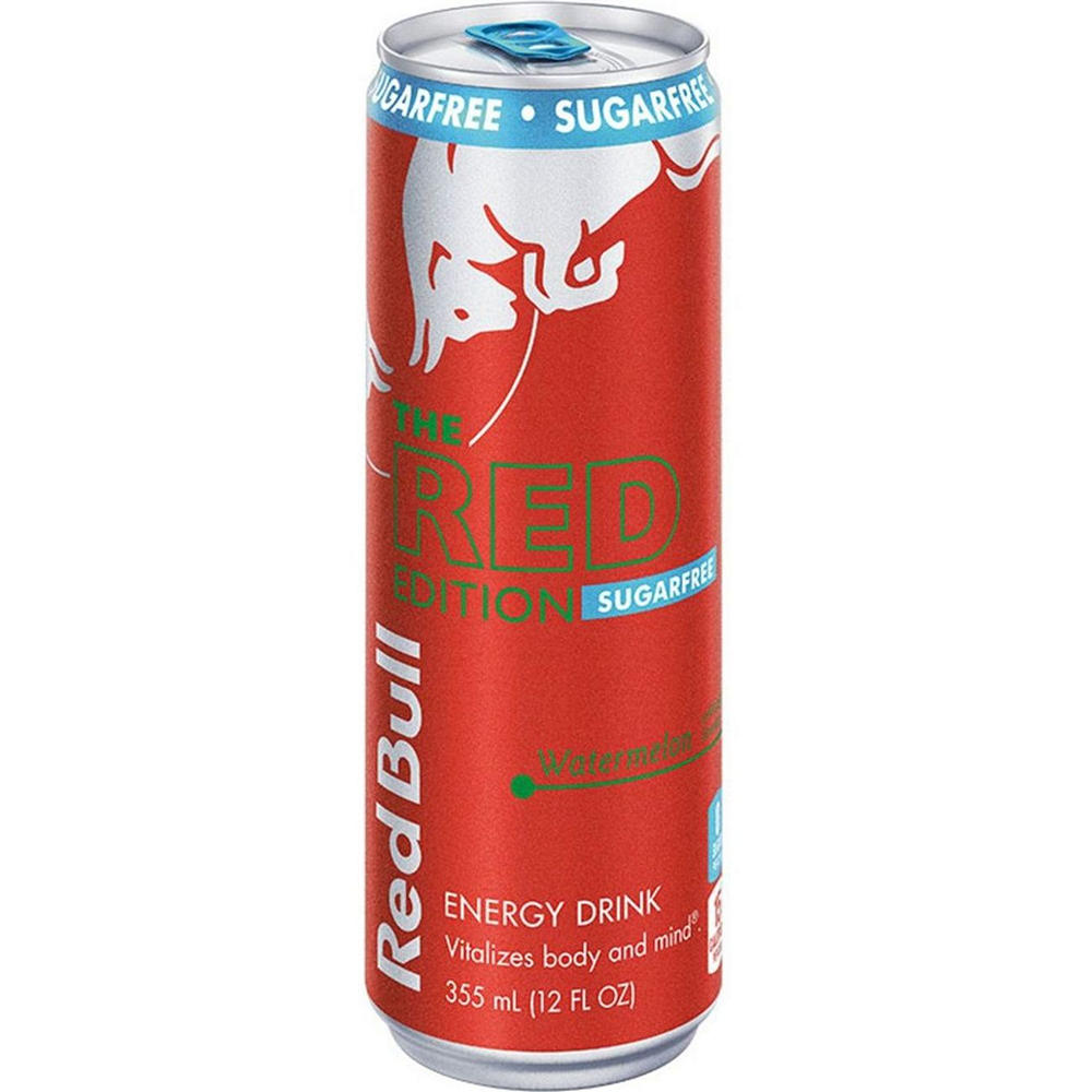 Red Bull Sugar Free Red Edition Watermelon Energy Drink, 12 oz