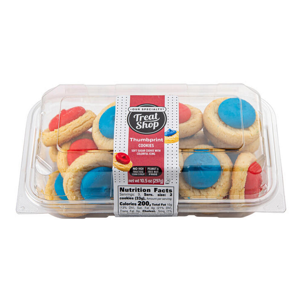 Our Specialty Treat Shop Patriotic Thumbprint Cookies, 18 ct