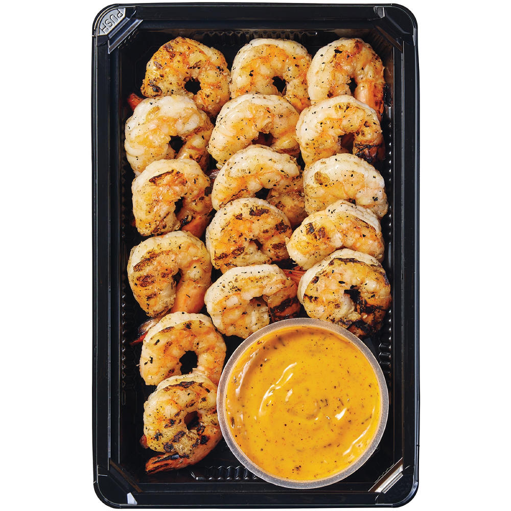 H-E-B Fish Market Grilled Shrimp Cocktail & Blackened Sauce, 8 oz