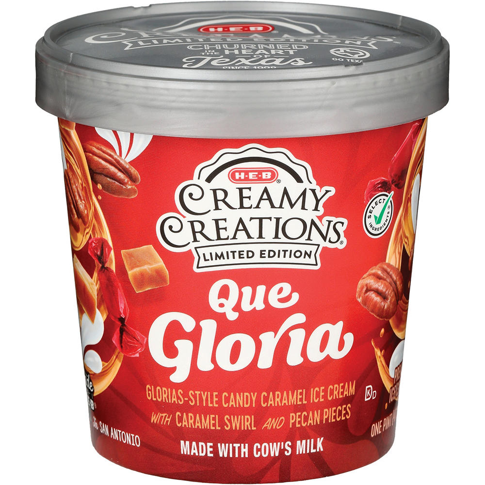 H-E-B Creamy Creations Que Gloria Ice Cream, 1 pt