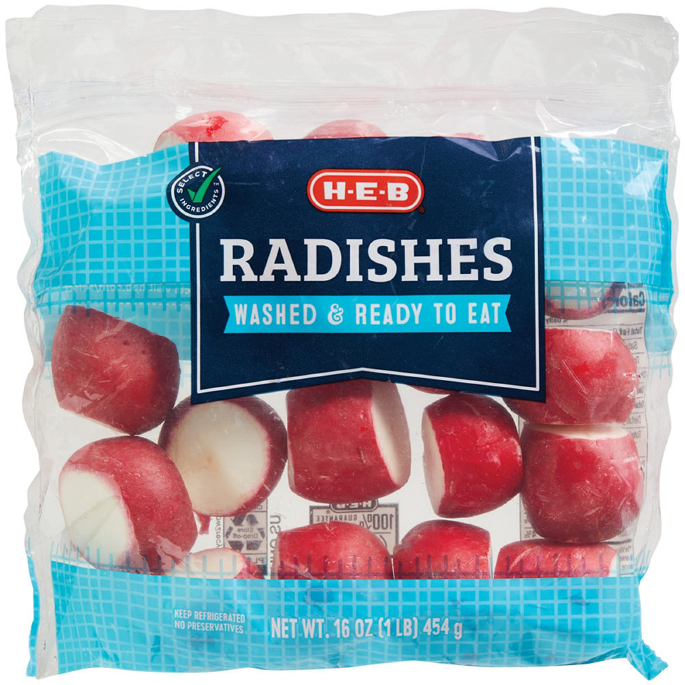H-E-B Fresh Red Radishes, 1 lb bag