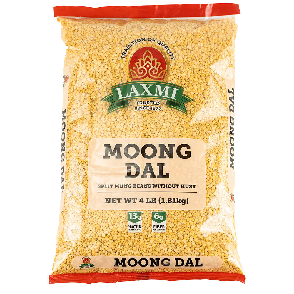 Laxmi Moong Dal Split Mung Beans, 4 lbs