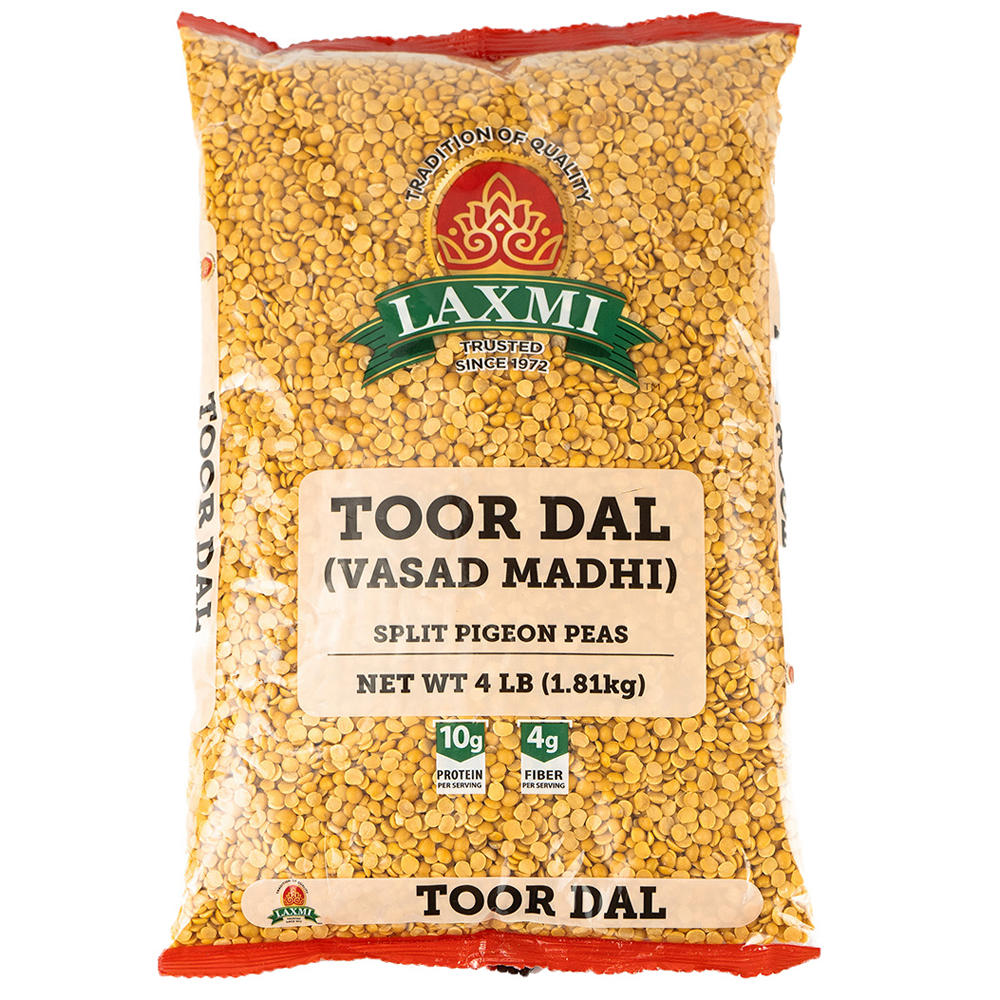 Laxmi Toor Dal Split Pigeon Peas, 4 lbs