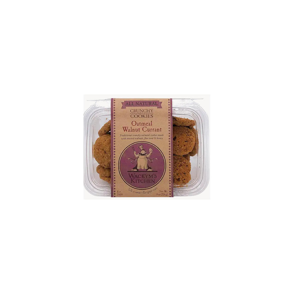 Wackyms Kitchen Oatmeal Walnut Currant Crunchy Cookies, 8 oz
