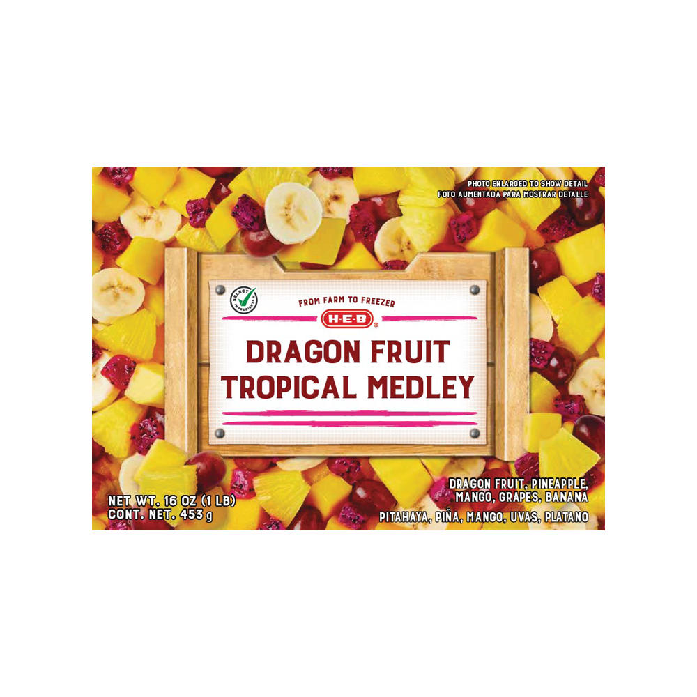 H-E-B Frozen Dragon Fruit Tropical Medley, 16 oz