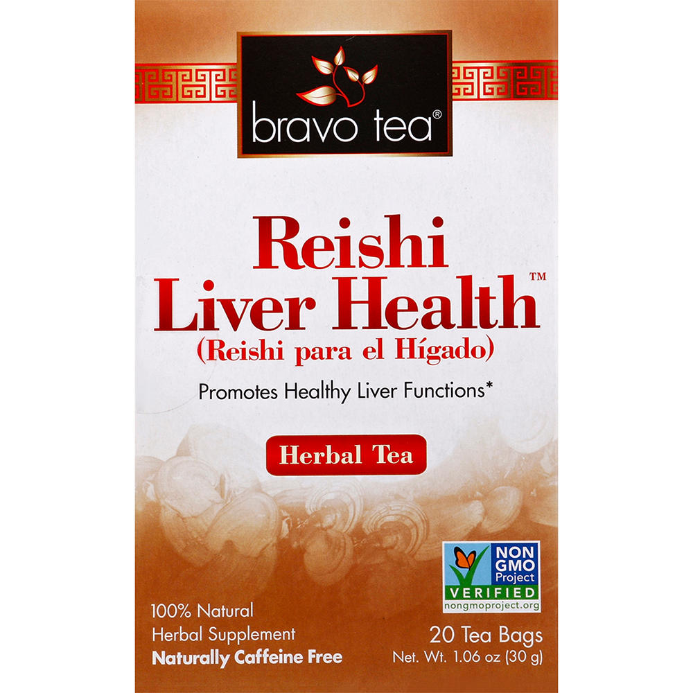 Bravo Tea Reishi Liver Health  Herbal Tea Bags, 20 ct