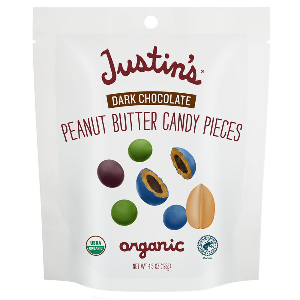 Justin's Dark Chocolate Peanut Butter Candy Pieces, 4.5 oz