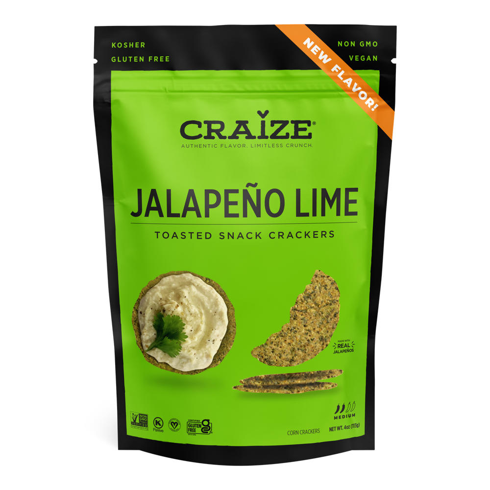 Craize Jalapeno Lime Toasted Snack Crackers, 4 oz