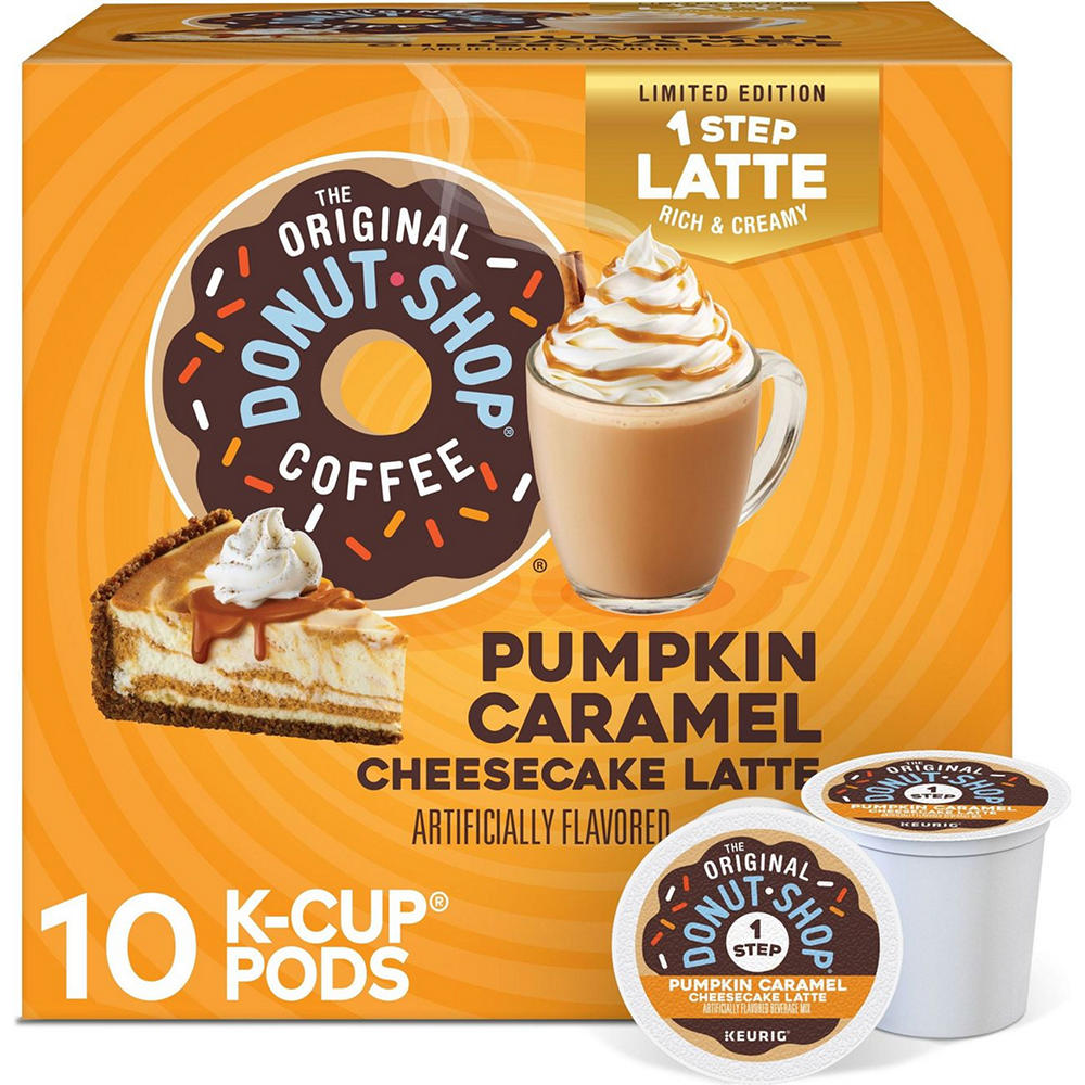 The Original Donut Shop Pumpkin Caramel Cheesecake Latte Single Serve Coffee K Cups, 10 ct