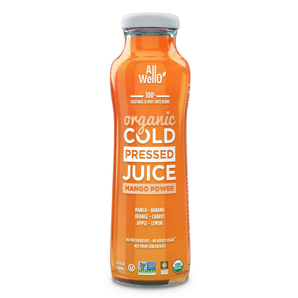 AllWellO Organic Cold Pressed Juice - Mango , 11.1 oz