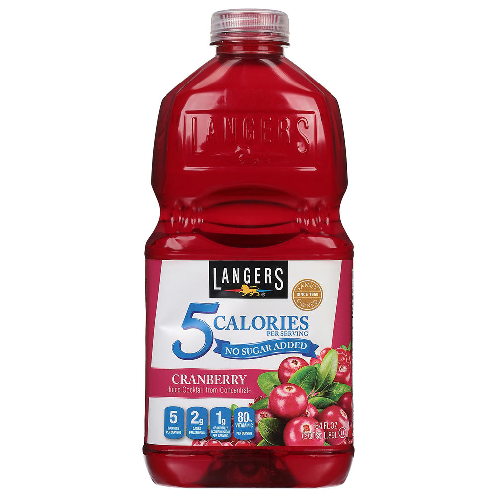 Langers 5 Calories Cranberry Juice Cocktail, 64 oz