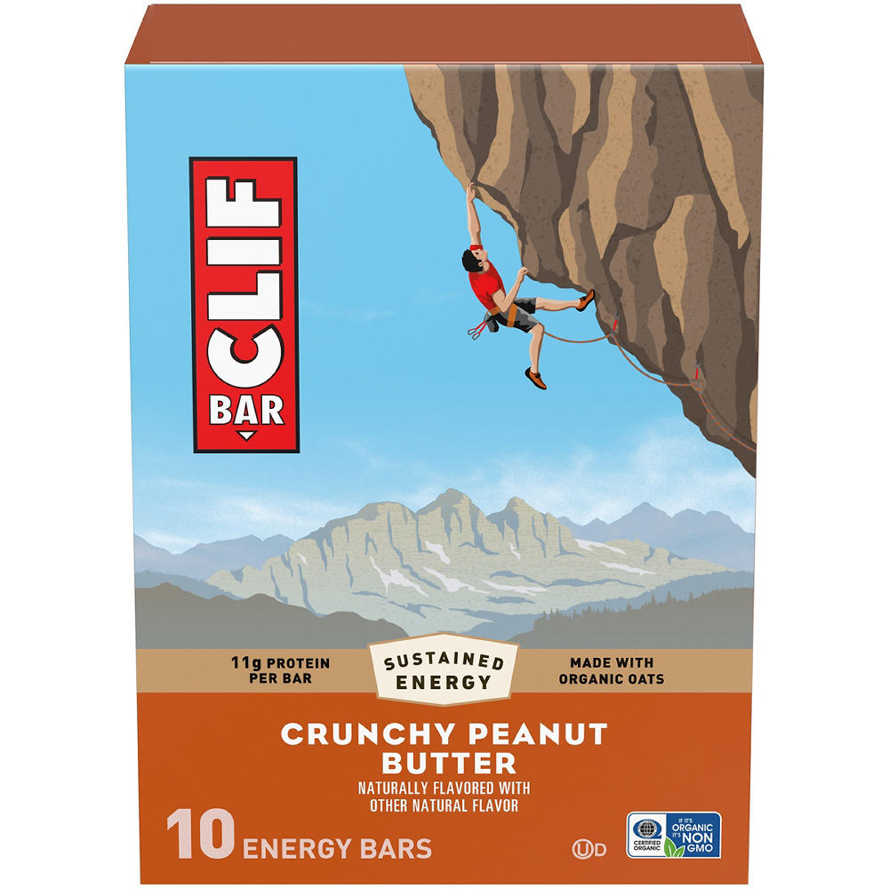 Clif Bar 11g Protein Energy Bars - Crunchy Peanut Butter, 10 ct