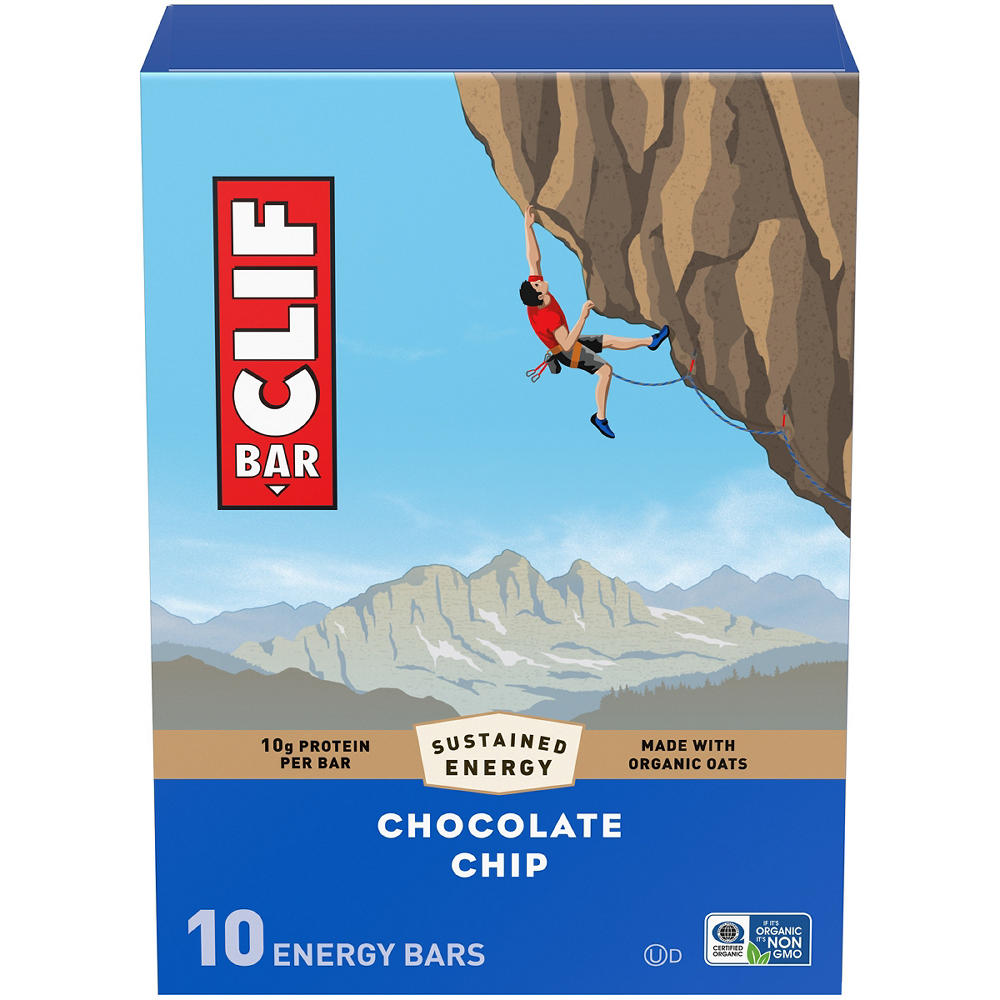 Clif Bar 10g Protein Energy Bars - Chocolate Chip, 10 ct