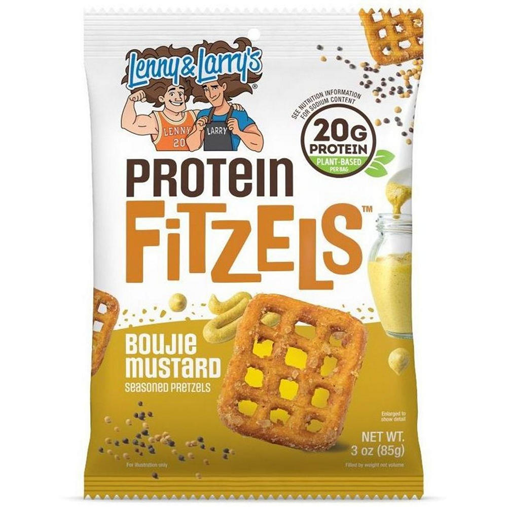 Lenny & Larry's Fitzels Boujie Mustard Protein Pretzels, 3 oz