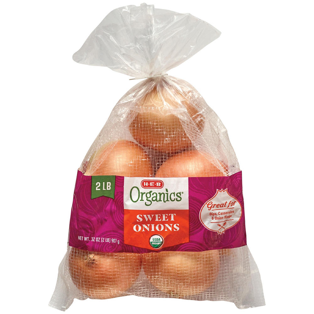 H-E-B Organics Fresh Sweet Onions, 2 lb bag