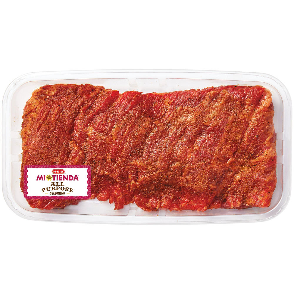 H-E-B Mi Tienda Seasoned Beef Skirt Steak - All Purpose, Avg. 0.9 lb