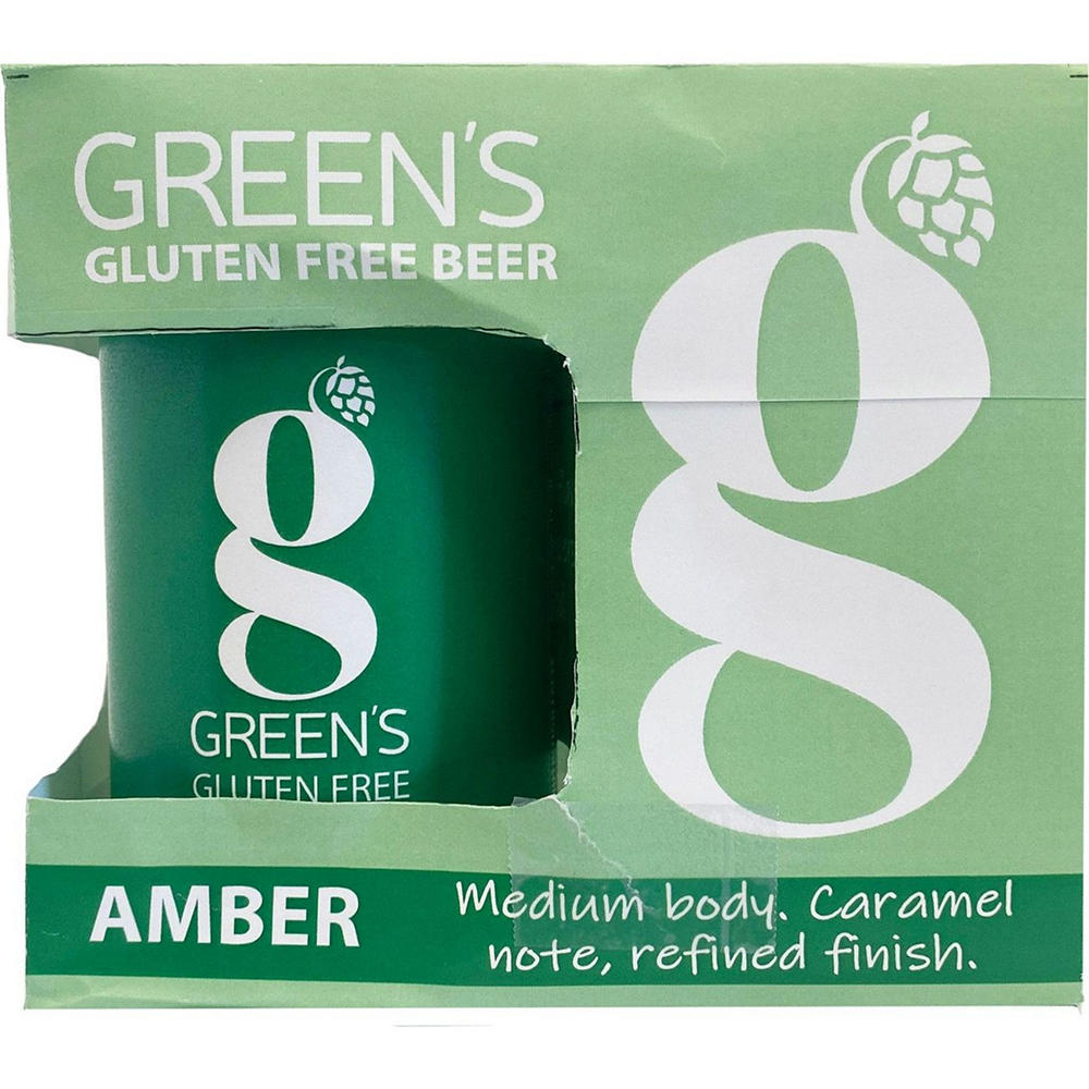 Green's Gluten Free Amber Ale Beer 4 pk Cans, 11.2 oz
