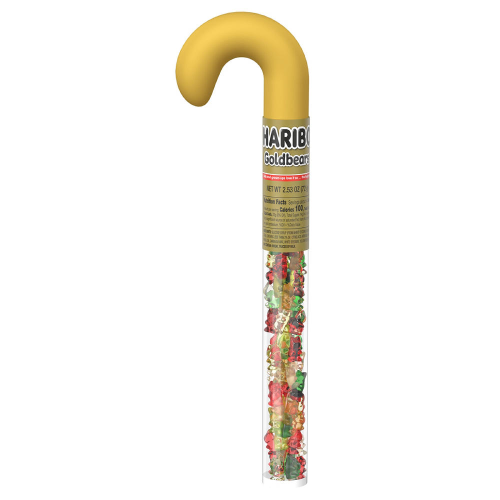 Haribo Goldbears Christmas Candy Cane Tube, 2.53 oz