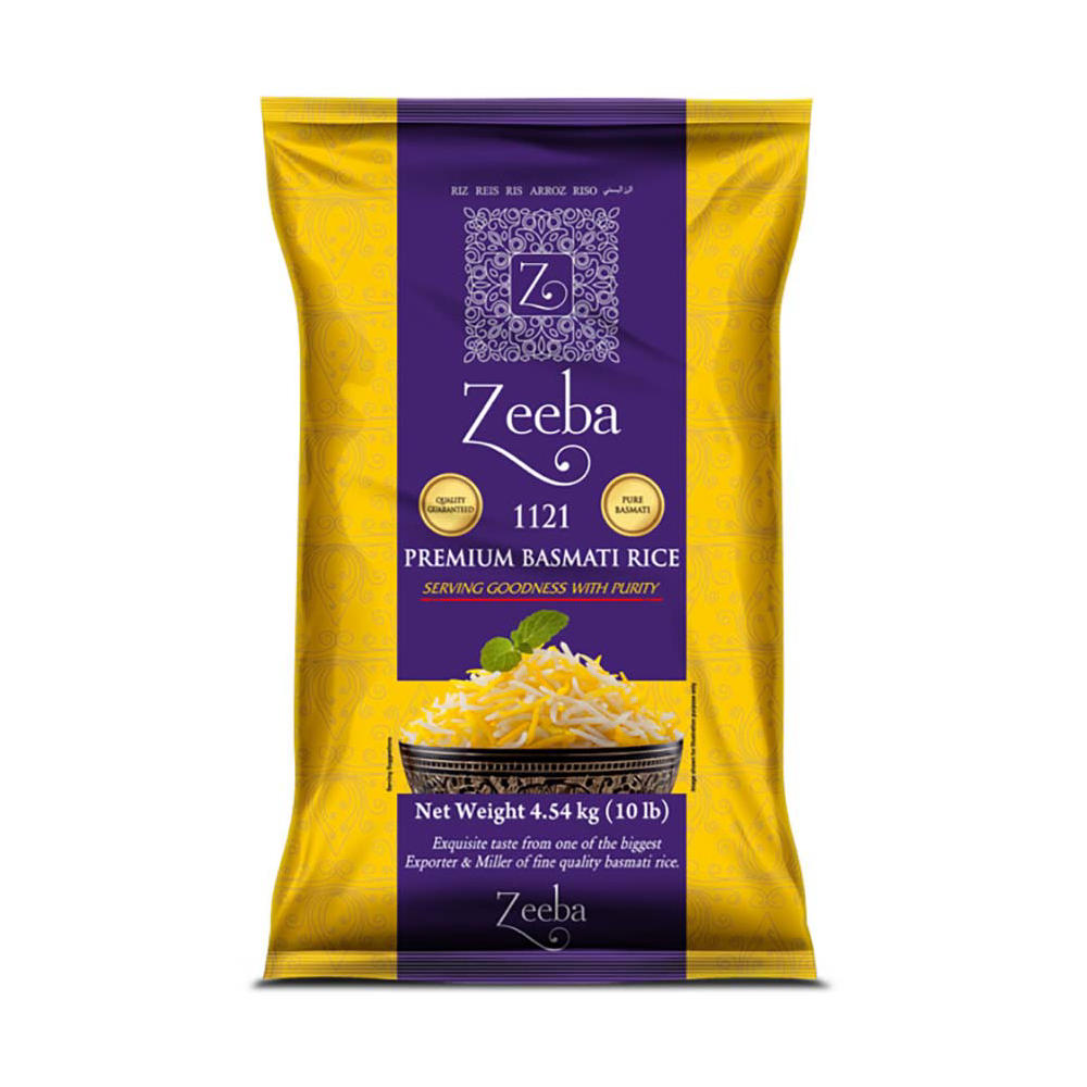 Zeeba 1121 Basmati Rice, 10 lbs