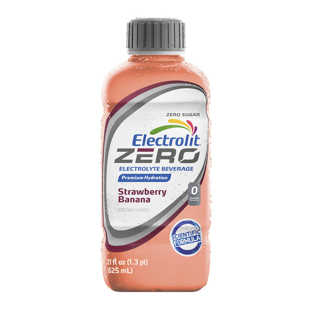 Electrolit Zero Electrolyte Hydration Beverage – Strawberry Banana, 21 oz