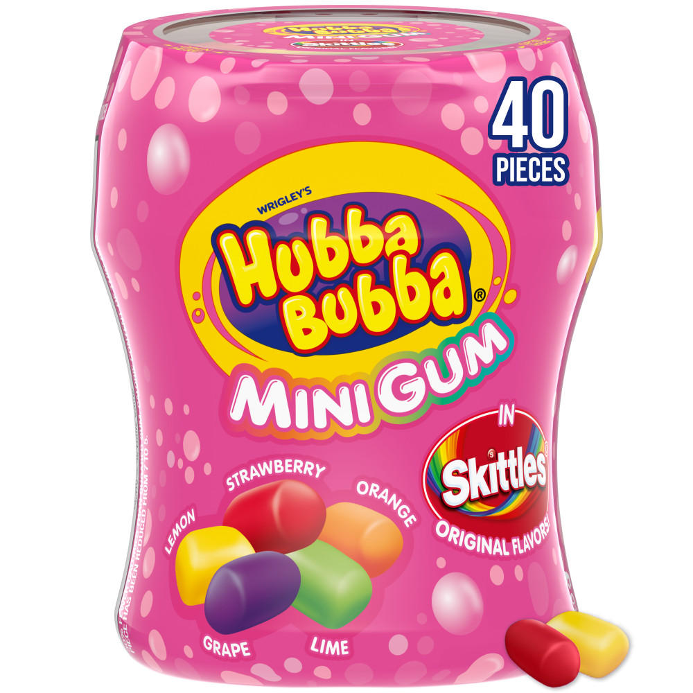 Hubba Bubba Skittles Flavored Mini Gum, 40 pc