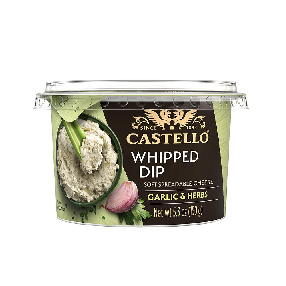 Castello Whipped Spreadable Cheese Dip - Garlic & Herbs, 5.3 oz