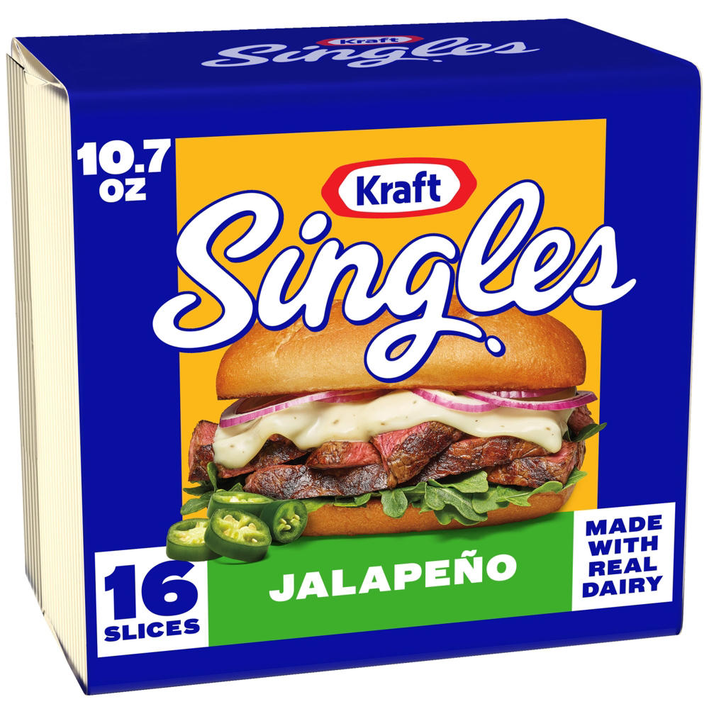Kraft Singles Jalapeno Sliced Cheese, 16 ct