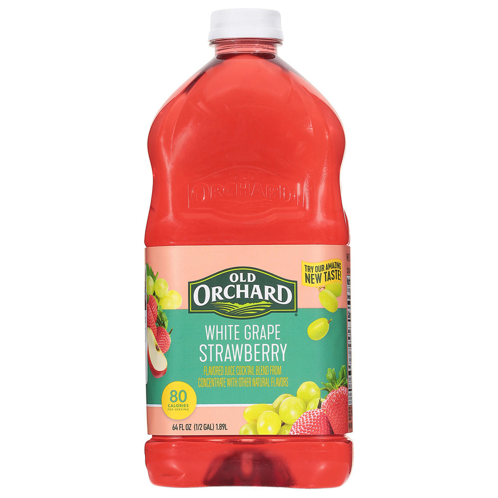 Old Orchard Juice Cocktail - White Grape Strawberry, 64 oz