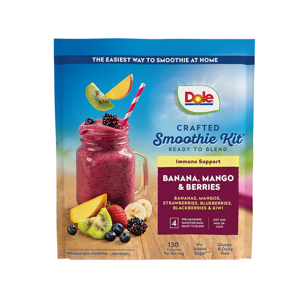 Dole Crafted Smoothie Kit - Banana, Mango & Berries, 28 oz