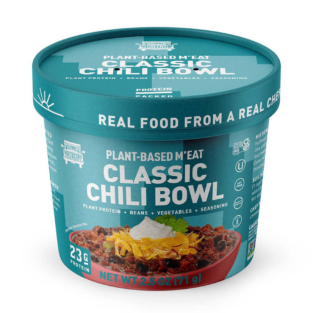 RollinGreens Plant-Based M'eat Classic Chili Bowl, 2.5 oz