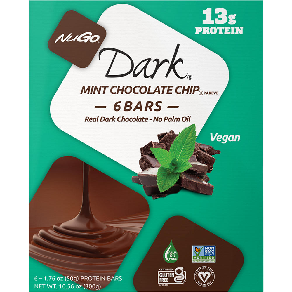 NuGo 13g Protein Bars - Mint Chocolate Chip, 6 ct