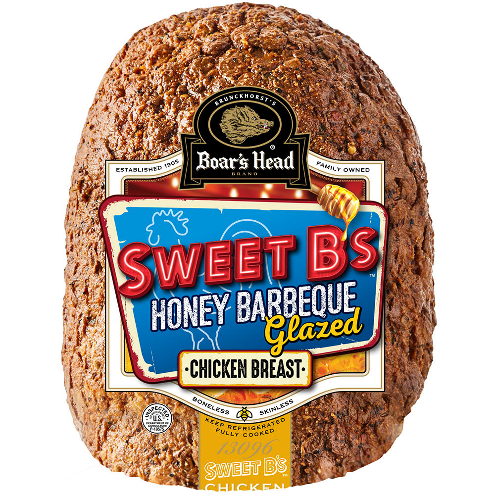 Boar's Head Sweet B's Honey Barbeque Glazed Chicken Breast, Custom Sliced, lb