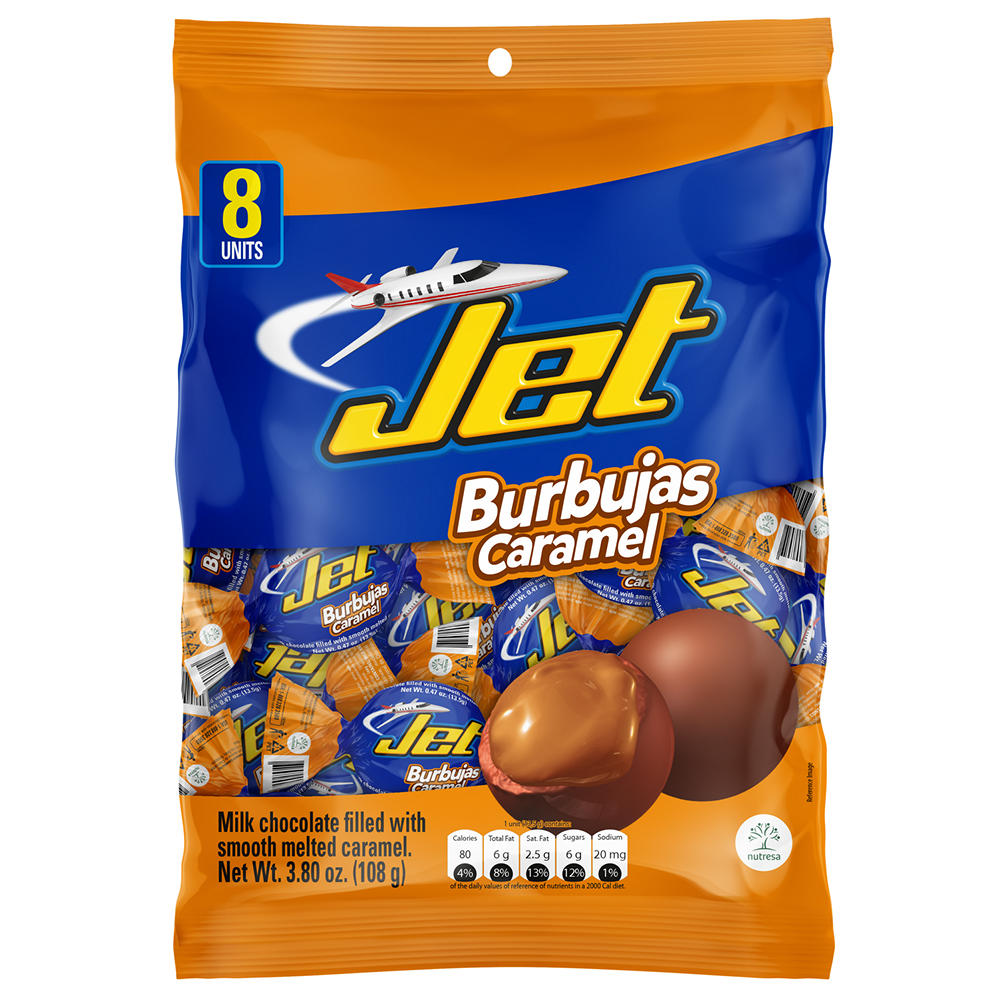Jet Burbujas Caramel, 3.8 oz