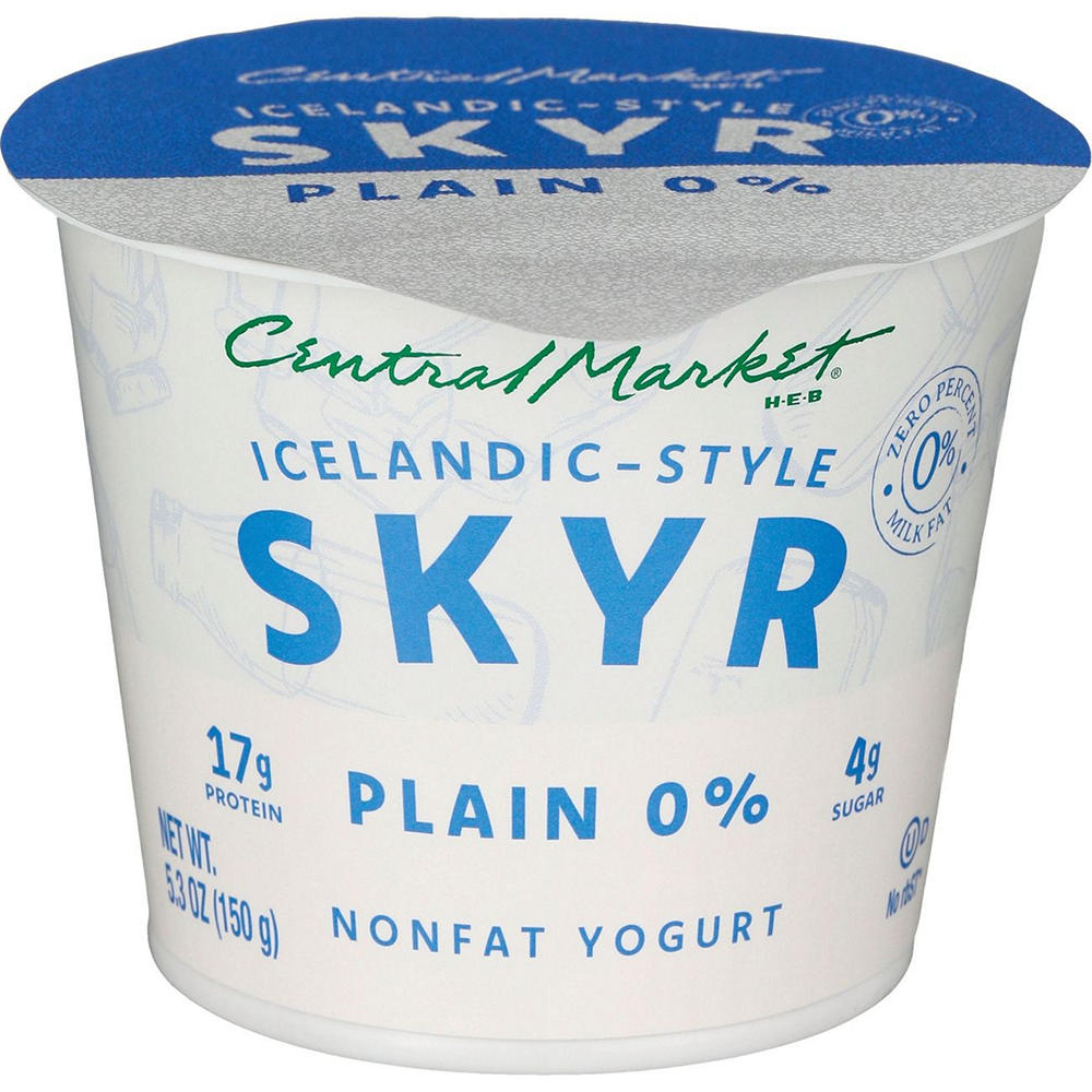 Central Market 17g Protein Icelandic Style Skyr Nonfat Yogurt – Plain, 5.3 oz