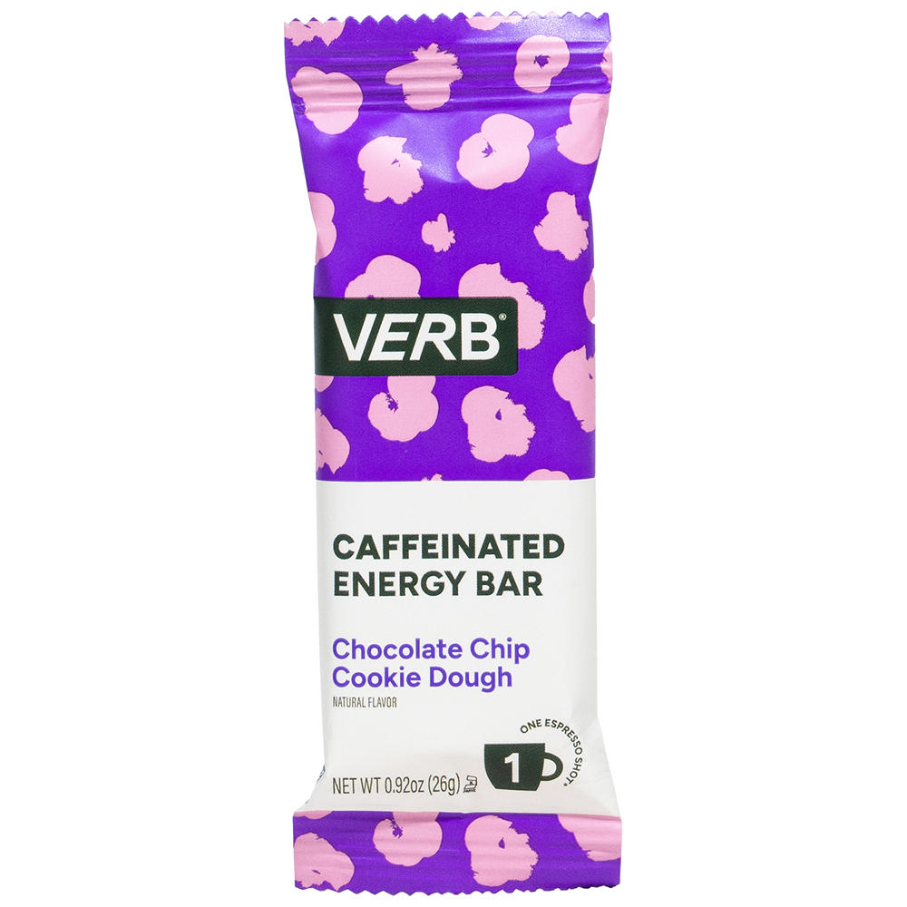 Verb Energy Chocolate Chip Cookie Dough Caffeinated Energy Bar, 0.92 oz