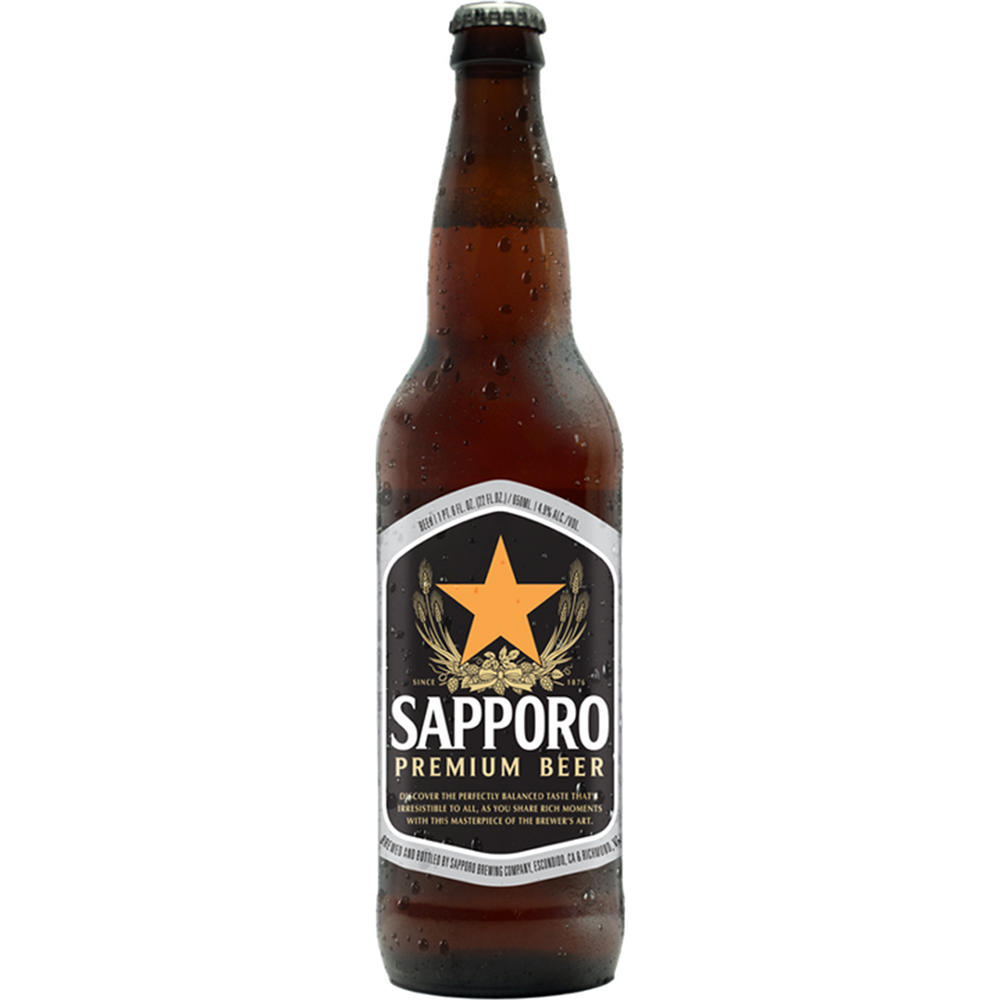 Sapporo Premium Beer, 22 oz