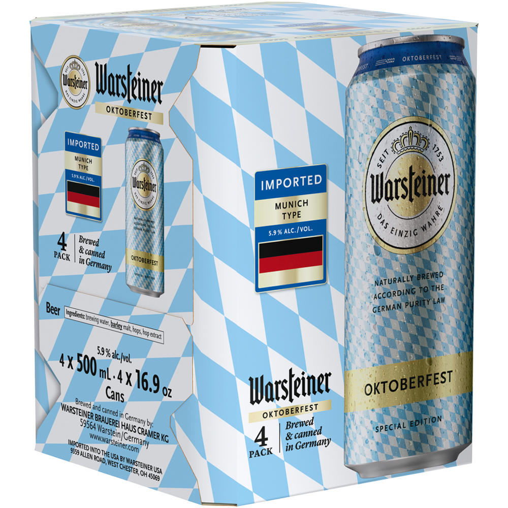 Warsteiner Oktoberfest 4 pk Cans, 16.9 oz