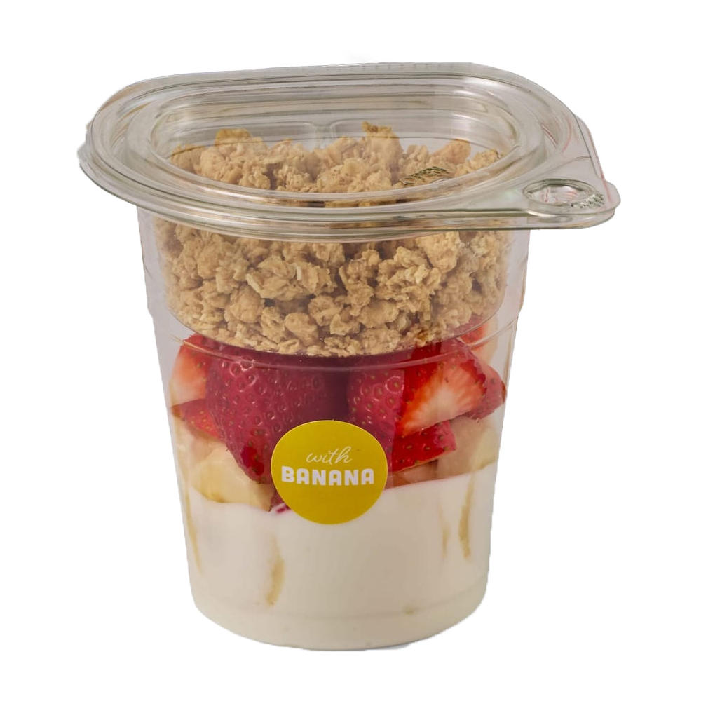 H-E-B Granola & Vanilla-Flavored Yogurt Parfait – Strawberry Banana, 8 oz